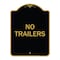 Signmission Designer Series Sign-No Trailers, Black & Gold Aluminum Architectural Sign, 18" x 24", BG-1824-23563 A-DES-BG-1824-23563 - alternate 1